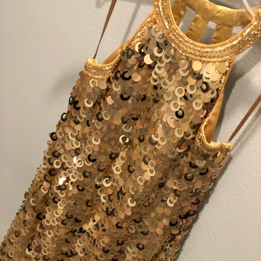 Sue Wong Gold Party Dress ✨
